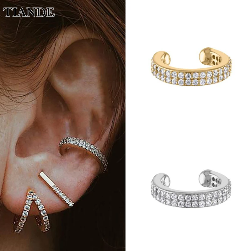 TIANDE Silver Color Gold Plated Ear Cuff Earrings for Women Zircon Fake Piercing Clip Earrings 2022 Fashion Jewelry Wholesale
TIANDE Silver Color Gold Plated Ear Cuff Earrings for Women Zircon Fake Piercing Clip Earrings 2022 Fashion Jewelry Wholesale