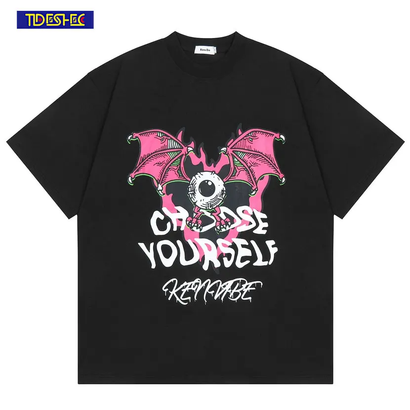 Hip Hop Punk Y2k Vintage Eyeball Bat Print T Shirt Streetwear Style Fashion Summer Men Women Tshirt Oversize Cotton Short Sleeve
Hip Hop Punk Y2k Vintage Eyeball Bat Print T Shirt Streetwear Style Fashion Summer Men Women Tshirt Oversize Cotton Short Sleeve