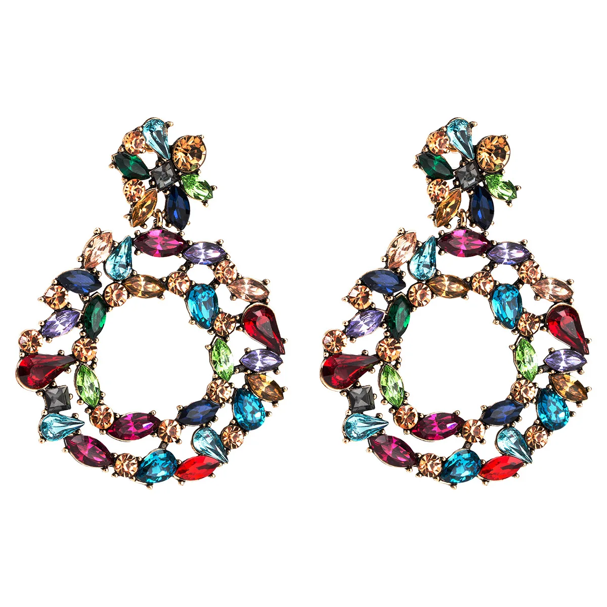 Fashion New Women's Earrings Colorful Ring Diamond Acrylic EarringsPendants Dinner Party Wedding Temperament Earrings Accessorie
Fashion New Women's Earrings Colorful Ring Diamond Acrylic EarringsPendants Dinner Party Wedding Temperament Earrings Accessorie
