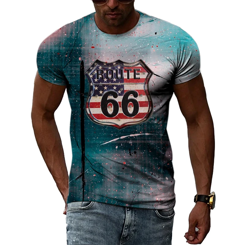 New Fashion Design Route 66 Letters 3d Printing Men T-shirts Casual Retro Summer Tees Trend Hip Hop Round Neck Short Sleeve Tops
New Fashion Design Route 66 Letters 3d Printing Men T-shirts Casual Retro Summer Tees Trend Hip Hop Round Neck Short Sleeve Tops