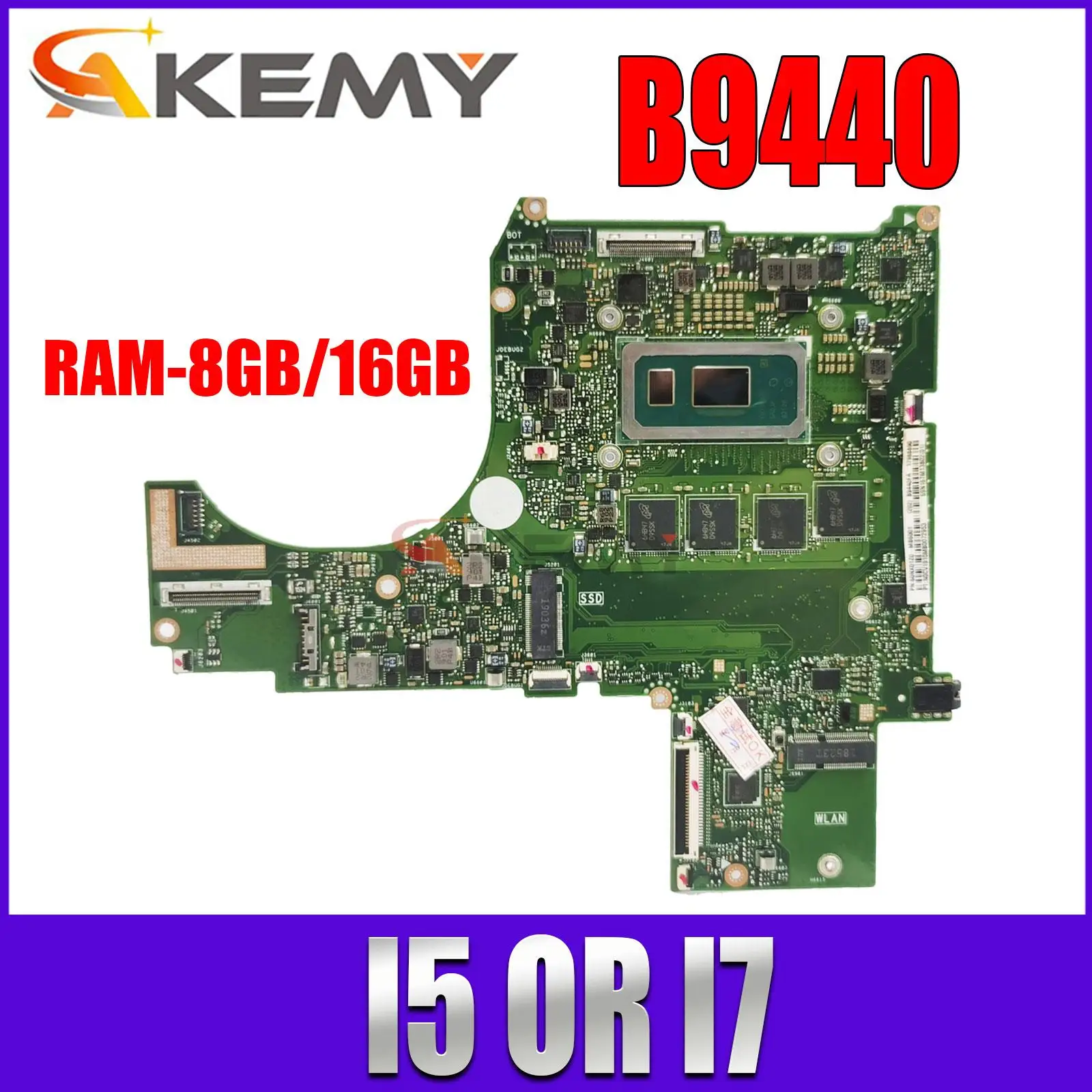 Mainboard B9440 B9440FA B9440UAR B9440UAV B9440UAM B9440UA Laptop Motherboard I5 I7 7th Gen 8GB/16GB-RAM MAIN BOARD
Mainboard B9440 B9440FA B9440UAR B9440UAV B9440UAM B9440UA Laptop Motherboard I5 I7 7th Gen 8GB/16GB-RAM MAIN BOARD
