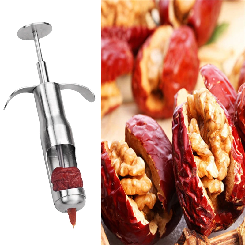 

304 Stainless Steel Cherry Jujube Corer Pitter Fruit Kitchen Olive Core Gadget Stoner Remove Pit Tool Seed Push Out
