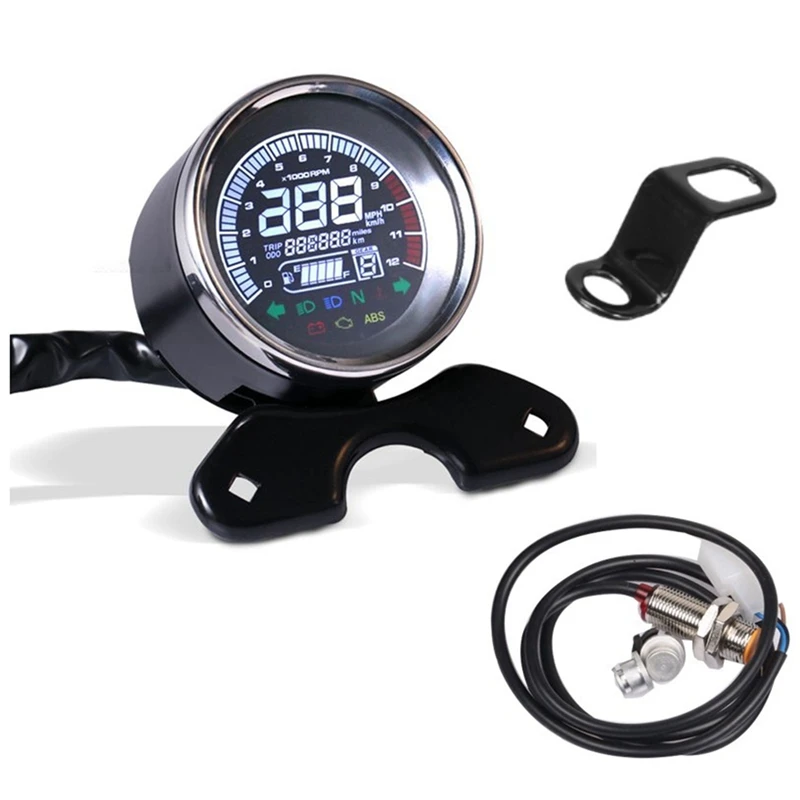 Multi-Functional Gauge Instrument Motorcycle Digital Odometer Tachometer Fuel Level Speedometer LED Round 12000 Rpm
Multi-Functional Gauge Instrument Motorcycle Digital Odometer Tachometer Fuel Level Speedometer LED Round 12000 Rpm