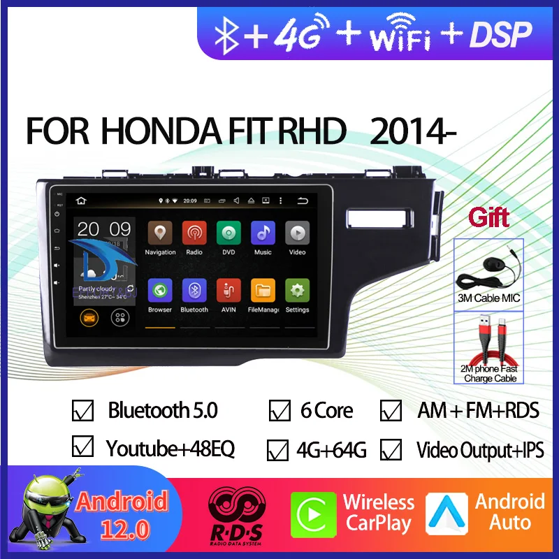 9 Inch Android 12 Auto Radio Stereo Multimedia DVD Player For Honda Fit/Jazz 2014- Right Driving Car GPS Navigation
9 Inch Android 12 Auto Radio Stereo Multimedia DVD Player For Honda Fit/Jazz 2014- Right Driving Car GPS Navigation