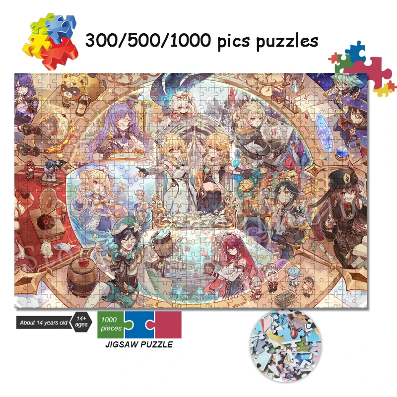 Funny Genshin Impact 300/500/1000 Pieces Video Game Jigsaw Puzzle Ganyu Bennett Decompression Puzzle Venti Educational Diy Decor
Funny Genshin Impact 300/500/1000 Pieces Video Game Jigsaw Puzzle Ganyu Bennett Decompression Puzzle Venti Educational Diy Decor