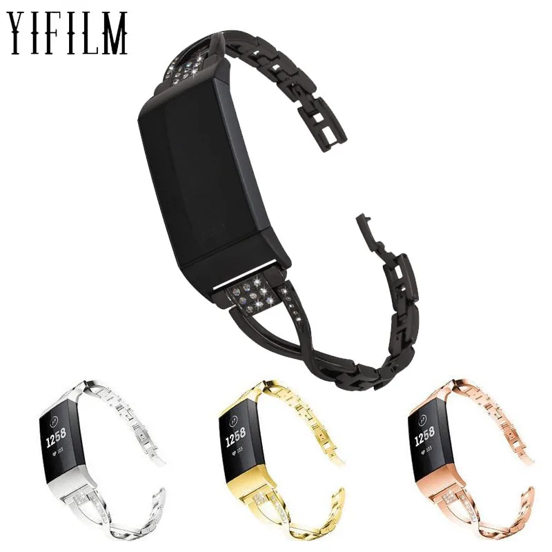 Модный металлический ремешок для Fitbit Charge 2/3 Charge3/4 Inspire/HR, высококачественный прочный ремешок из нержавеющей стали с бриллиантами
Модный металлический ремешок для Fitbit Charge 2/3 Charge3/4 Inspire/HR, высококачественный прочный ремешок из нержавеющей стали с бриллиантами