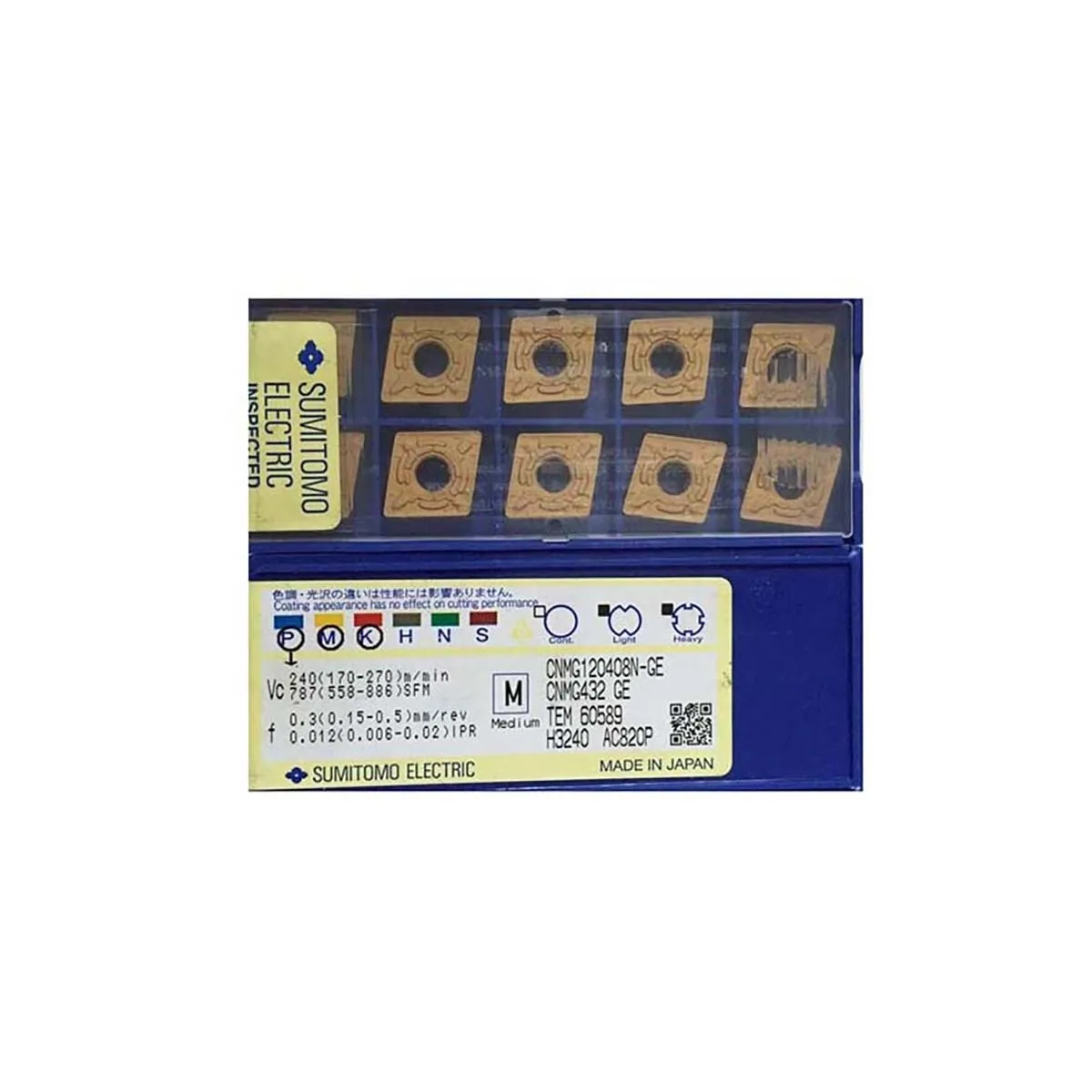 SUMITOMO 100% Original CNMG CNMG190612N CNMG120412N CNMG120408N CNMG120404N CNMG160616N GE AC820P Carbide Turning Inserts
SUMITOMO 100% Original CNMG CNMG190612N CNMG120412N CNMG120408N CNMG120404N CNMG160616N GE AC820P Carbide Turning Inserts