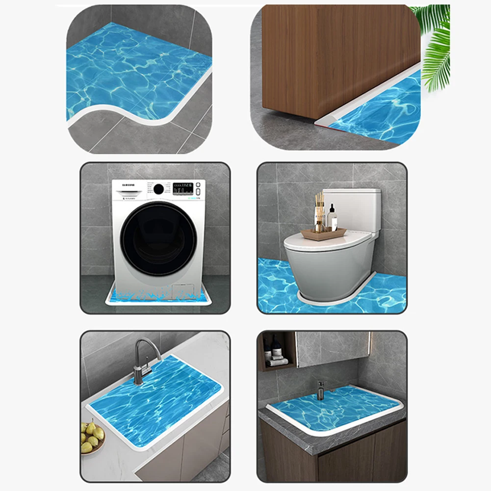 Stopper Water Barrier Useful Water Blocking Strip Waterproof 50cm/100cm/200cm/300cm Bathroom Sink Water Barrier
Stopper Water Barrier Useful Water Blocking Strip Waterproof 50cm/100cm/200cm/300cm Bathroom Sink Water Barrier