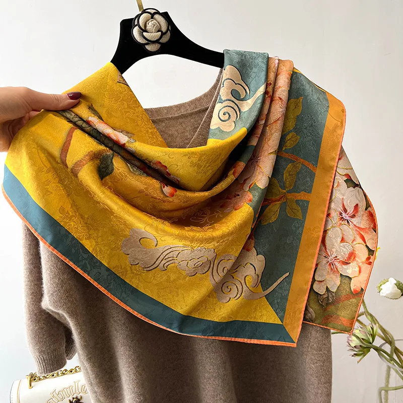 2022 Autumn Silk Scarf for Womem Shawl Warps Bandana Hijab Neckerchief legant Large Travel Beach Bufanda Headkerchief Scarves
2022 Autumn Silk Scarf for Womem Shawl Warps Bandana Hijab Neckerchief legant Large Travel Beach Bufanda Headkerchief Scarves