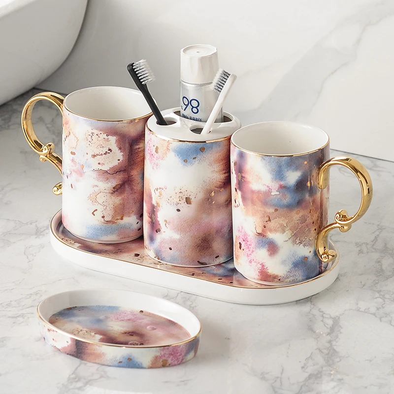 Bright Starry Bathroom Decoration Set Gold Handle Ceramic Toothbrush Holder Lotion Bottle Toothpaste Dispenser Soap Dish
Bright Starry Bathroom Decoration Set Gold Handle Ceramic Toothbrush Holder Lotion Bottle Toothpaste Dispenser Soap Dish