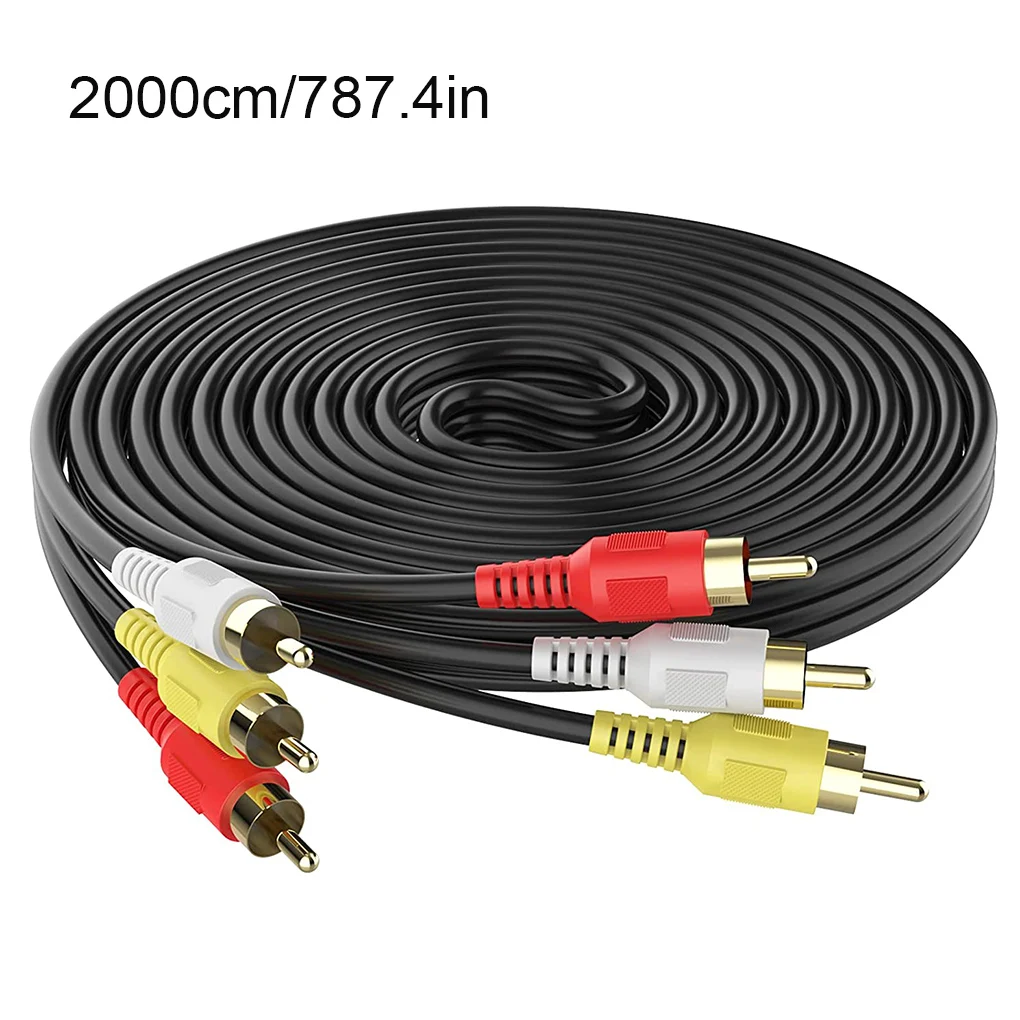 AV Cable 3 RCA Composite Audio Video Cord Adapter Male to Male Signal Connector for TV DVD Camera
AV Cable 3 RCA Composite Audio Video Cord Adapter Male to Male Signal Connector for TV DVD Camera