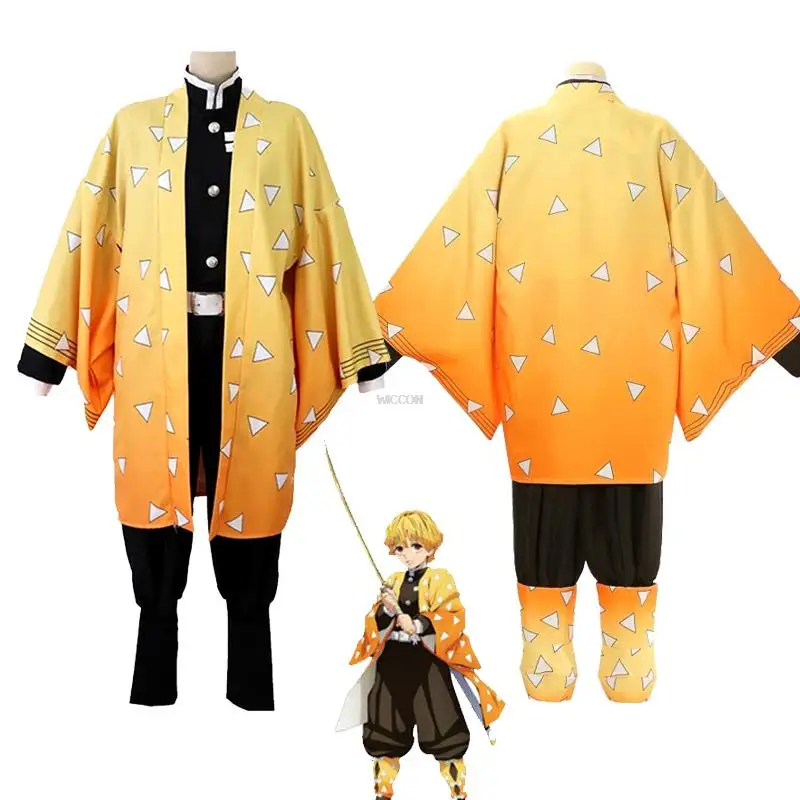 Zenitsu Agatsuma Cosplay Demon Slayer Kimetsu No Yaiba Cosplay Costume Anime Zenitsu Wig Kimono Uniform Costume Halloween Party 
Zenitsu Agatsuma Cosplay Demon Slayer Kimetsu No Yaiba Cosplay Costume Anime Zenitsu Wig Kimono Uniform Costume Halloween Party