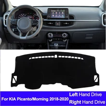For KIA Picanto Morning 2018 2019 2020 LHD RHD Car Auto Inner Dashboard Cover Dash Mat Carpet Rug 2 Layers Sunshade Auto Cape