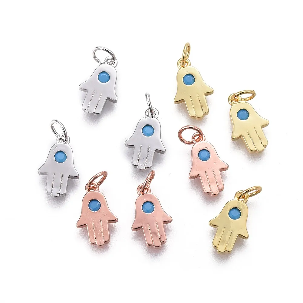 10Pcs Micro Pave Cubic Zirconia CZ Hamsa Hand Charms Eye Pendants for DIY Jewelry Making Necklace Bracelet Earring
10Pcs Micro Pave Cubic Zirconia CZ Hamsa Hand Charms Eye Pendants for DIY Jewelry Making Necklace Bracelet Earring