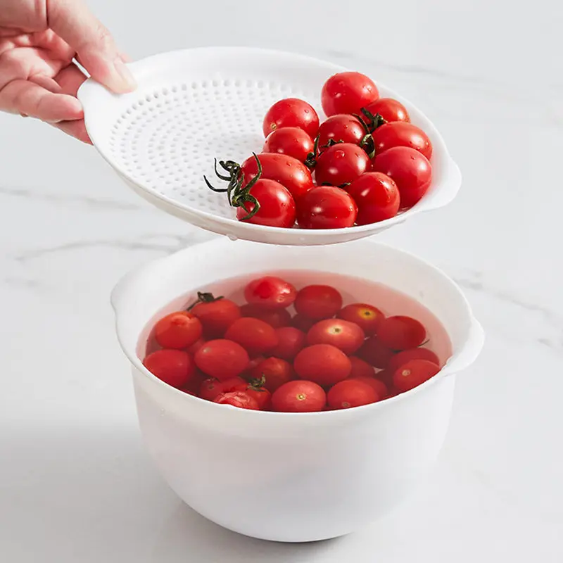 Kitchen Double Layer Drainage Basket With Lid Food Grade Fruit Vegetable Filter Basket Household Kitchen Washing Basket
Kitchen Double Layer Drainage Basket With Lid Food Grade Fruit Vegetable Filter Basket Household Kitchen Washing Basket