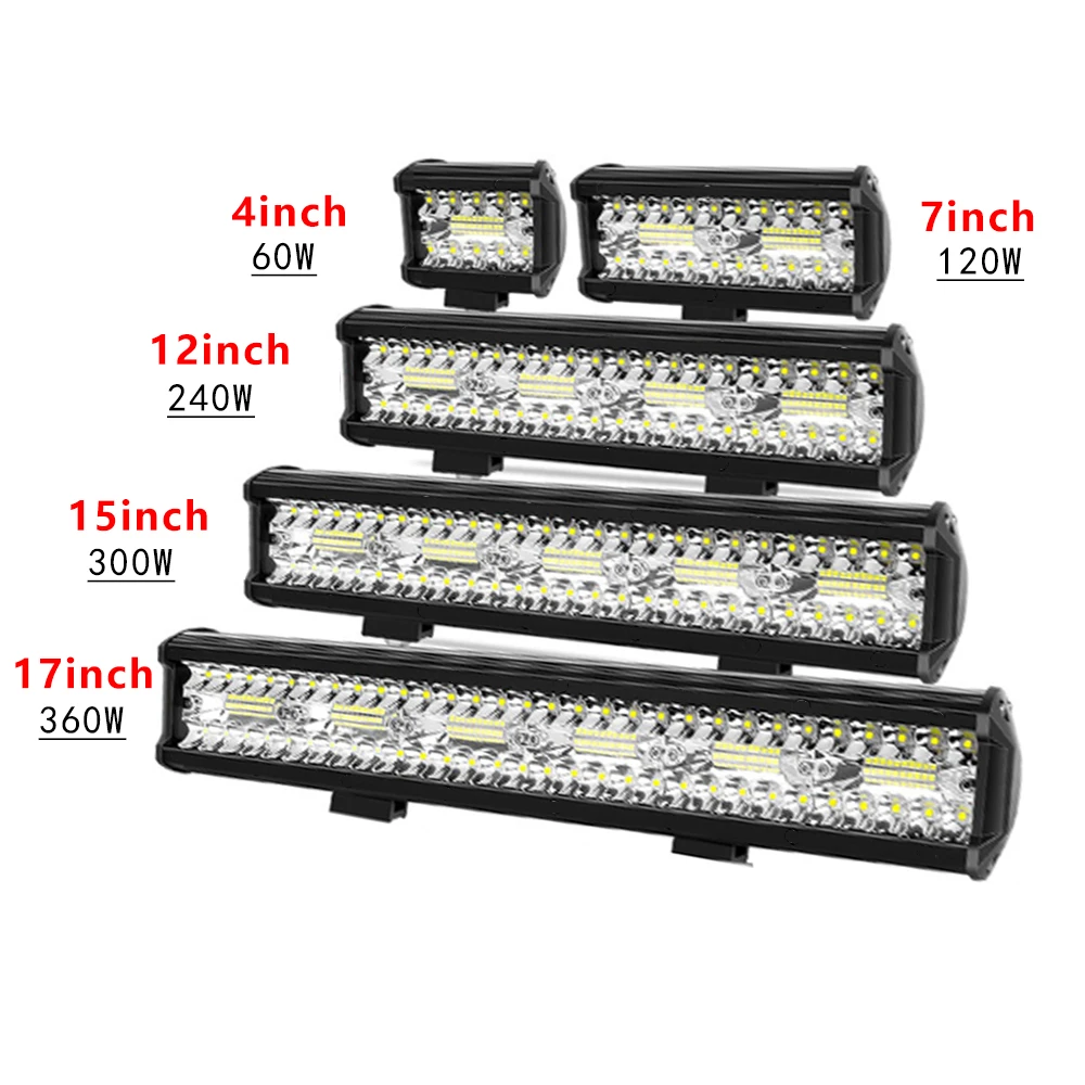 New 120W 240W 300W 7''12''15''17 Inch 12V 24V Led Light Bar Offroad Spot Flood Work Lights For Jeep Truck SUV ATV Car Led Bar
New 120W 240W 300W 7''12''15''17 Inch 12V 24V Led Light Bar Offroad Spot Flood Work Lights For Jeep Truck SUV ATV Car Led Bar