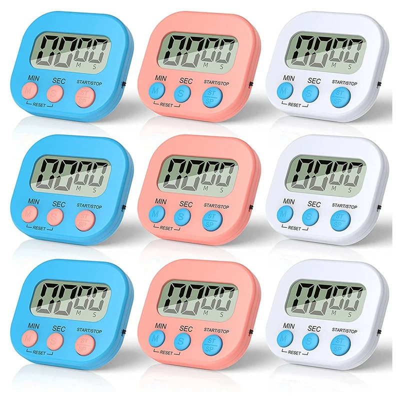 Digital Timer,Timer For Classroom And Cooking Magnetic Kitchen Timer LCD Display Kids Timers Teacher Timers (9 Pieces)
Digital Timer,Timer For Classroom And Cooking Magnetic Kitchen Timer LCD Display Kids Timers Teacher Timers (9 Pieces)