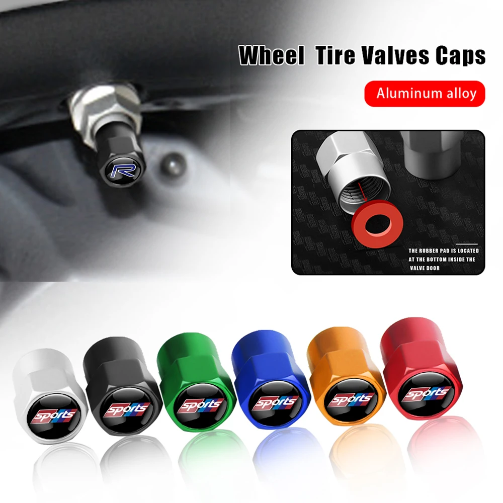 

4pcs Metal Car Wheel Tire Valve Caps Stem Case Covers For Audis Sline RS TT A3 A4 A5 A6 S4 S5 S6 S7 Q3 Q5 Q7 C5 C6 B7 B8 8p 8v