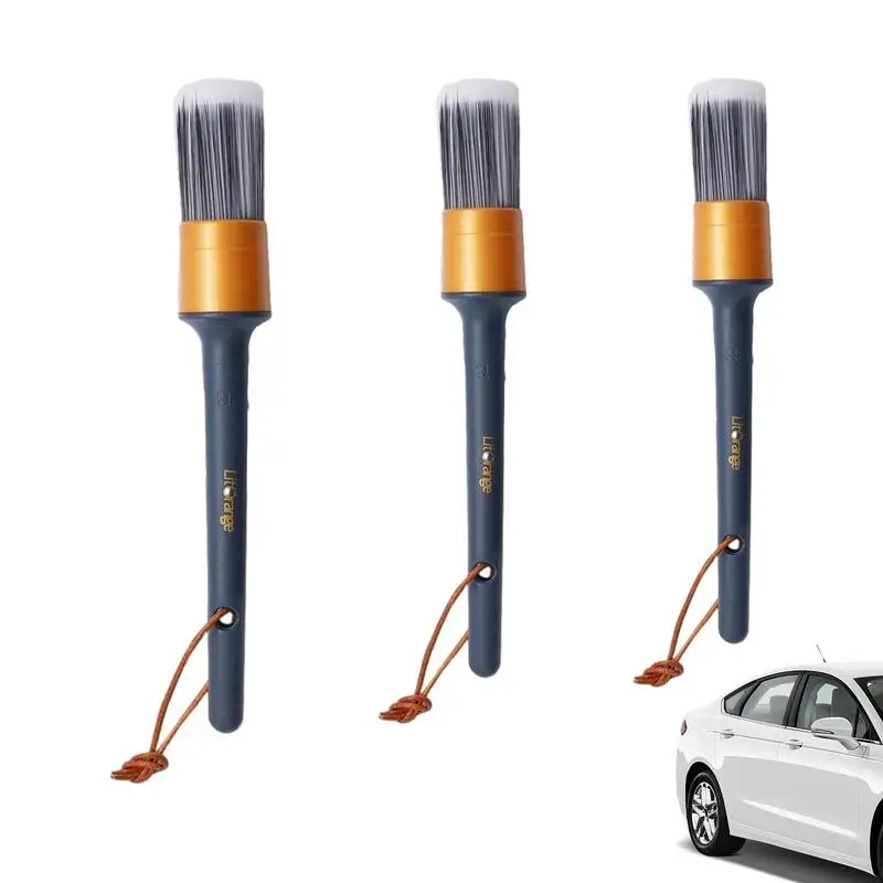 

Detail Brushes Car Detailing Soft Mixed Hair Auto Detailing Brush Set Detail Brush Kit For Leather Seats Wheels Engine Bay