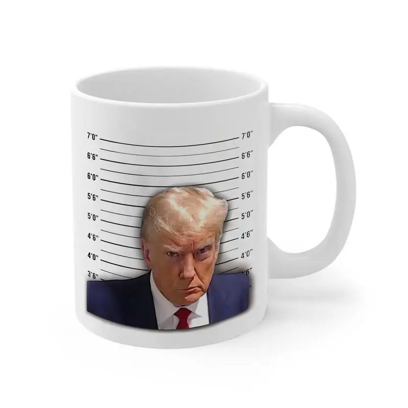 

Trump Mug 350ml Ceramic Booking Coffee Mugshot Cup Novelty Drinkware For Hot Coffee Milk Tea Milk Powder Soy Milk Cold Soda