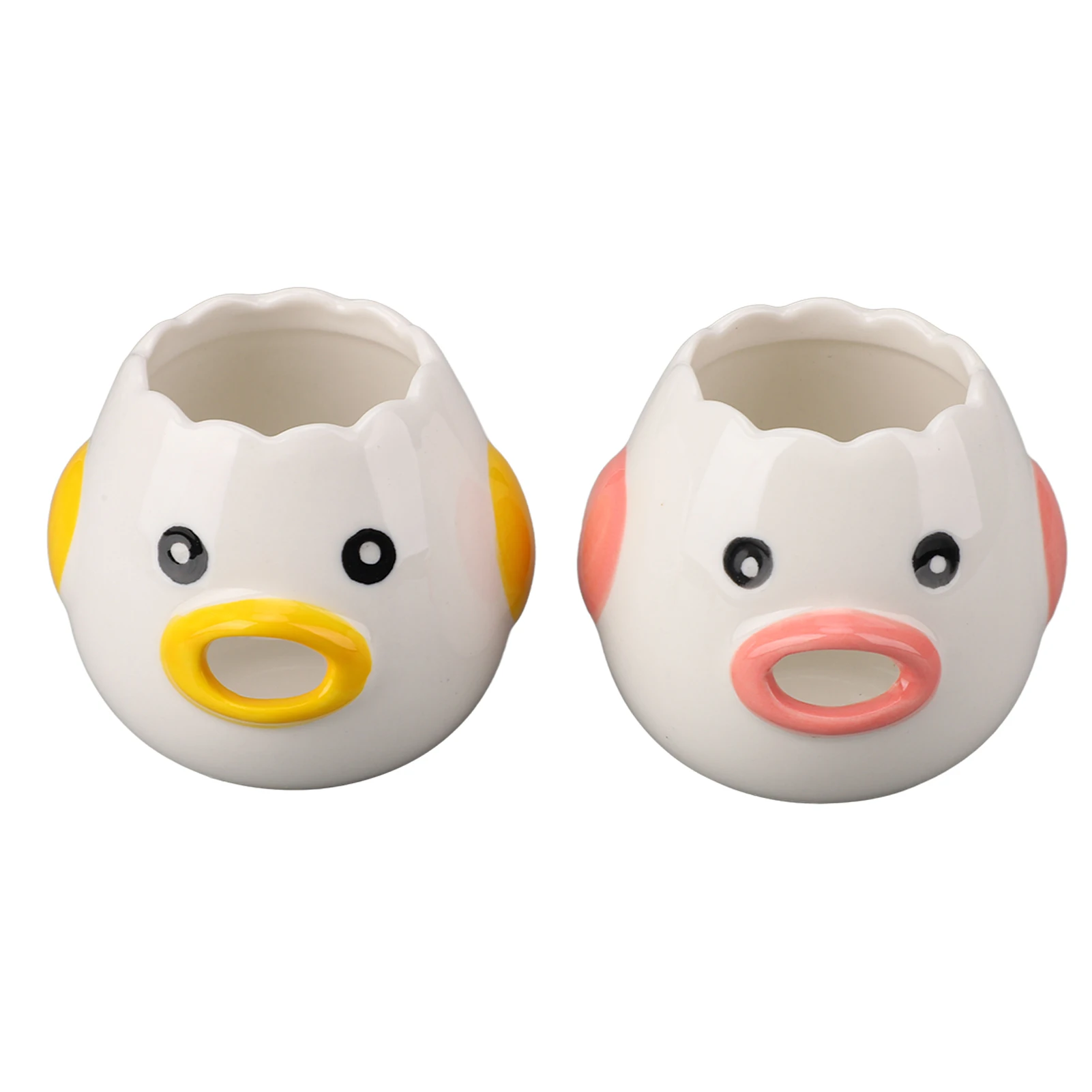 2pcs Egg Separator Ceramic Chicken Shaped Egg Yolk White Filter Kitchen Cooking Accessories Pink and Yellow
2pcs Egg Separator Ceramic Chicken Shaped Egg Yolk White Filter Kitchen Cooking Accessories Pink and Yellow