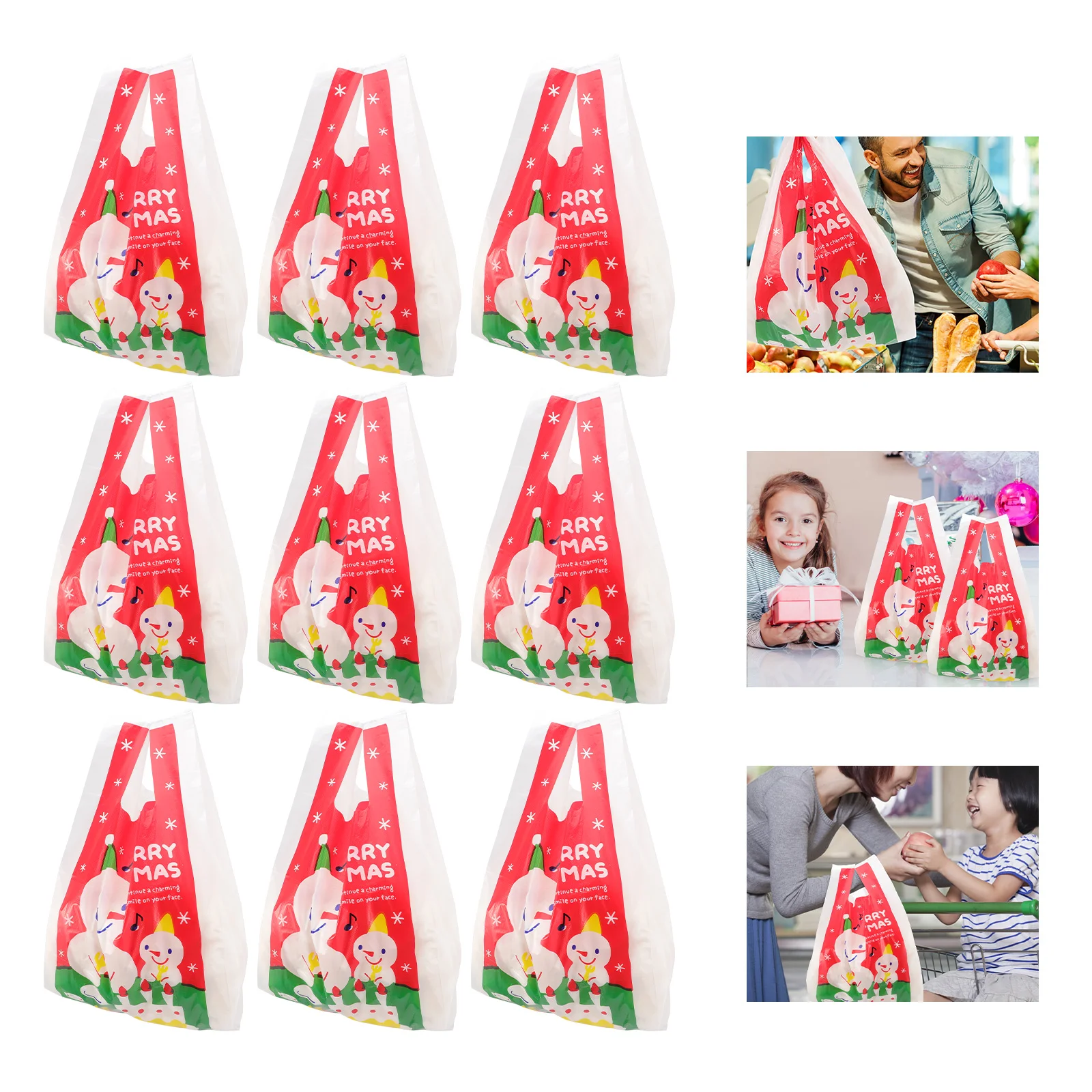 50 Pcs Xmas Useful Christmas Plastic Gift Bags Gift Bags Christmas Plastic Bags for Packaging Shopping Gift Wrapping
50 Pcs Xmas Useful Christmas Plastic Gift Bags Gift Bags Christmas Plastic Bags for Packaging Shopping Gift Wrapping