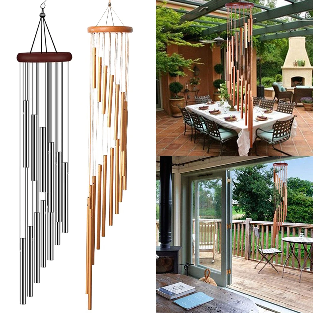 1PCS Ornaments Gold/Silver 12 Tubes Wind Chimes Aluminum Pine Metal Pipe Bells Decor Living Room, Bedroom, Garden
1PCS Ornaments Gold/Silver 12 Tubes Wind Chimes Aluminum Pine Metal Pipe Bells Decor Living Room, Bedroom, Garden