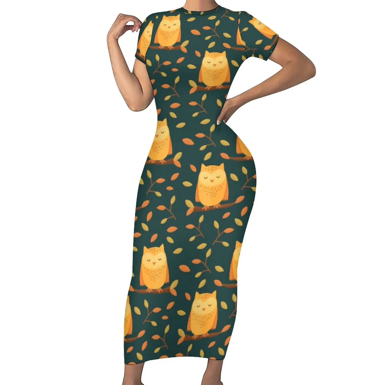 Cute Sleeping Owl Bodycon Dress Female Cartoon Animal Elegant Maxi Dresses Summer Short Sleeve Aesthetic Custom Dress Large Size
Cute Sleeping Owl Bodycon Dress Female Cartoon Animal Elegant Maxi Dresses Summer Short Sleeve Aesthetic Custom Dress Large Size