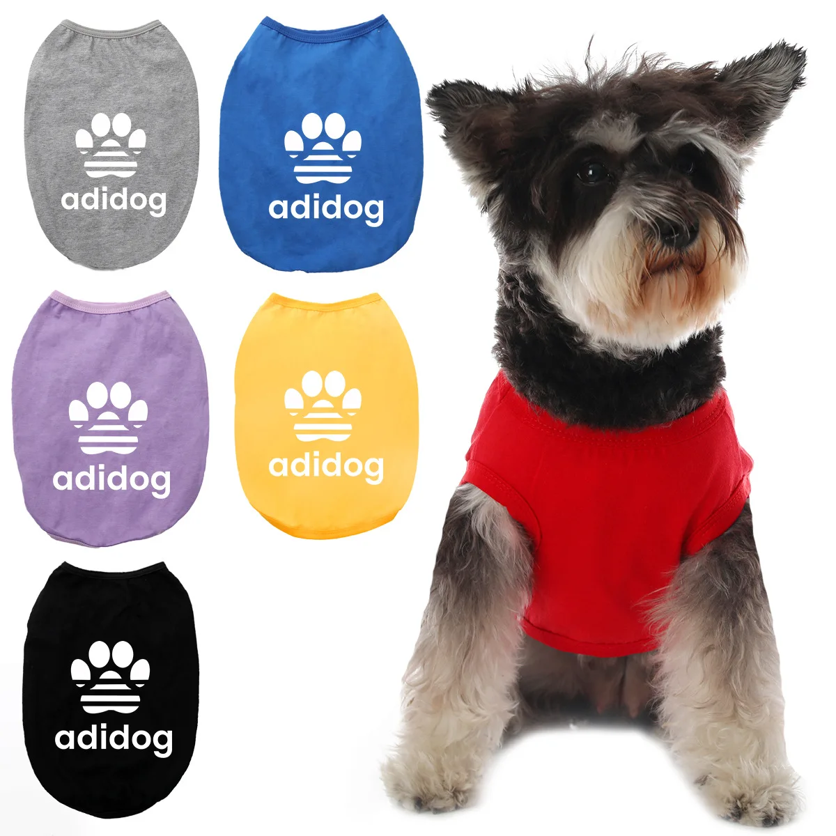 Pet Dog Clothes Vest Summer Thin Breathable Cotton Anti-hair Loss Large, Medium and Small Dog Clothing Wholesale French Bulldog 
Pet Dog Clothes Vest Summer Thin Breathable Cotton Anti-hair Loss Large, Medium and Small Dog Clothing Wholesale French Bulldog