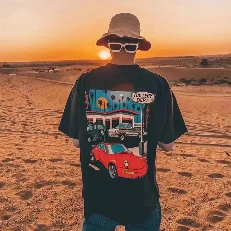 DEPT22SS Gll Dep Washed and Distressed T-Shirt Harajuku Oversized Cotton T-Shirt Cartoon Car Print T-Shirt Men Clothing
DEPT22SS Gll Dep Washed and Distressed T-Shirt Harajuku Oversized Cotton T-Shirt Cartoon Car Print T-Shirt Men Clothing