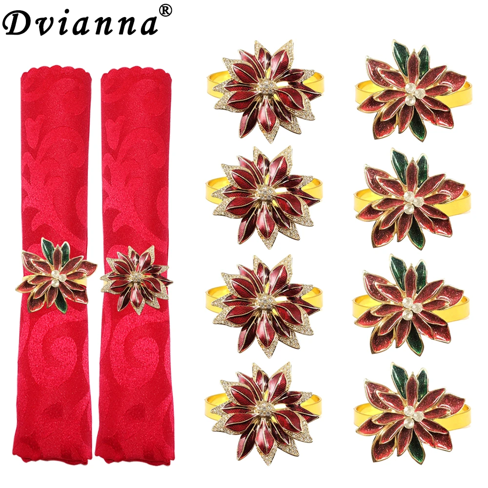 24Pcs Christmas Decorations Red Flower Napkin Rings Holder for Christmas Holiday Thanksgiving Birthday Party Supplies HWC282
24Pcs Christmas Decorations Red Flower Napkin Rings Holder for Christmas Holiday Thanksgiving Birthday Party Supplies HWC282