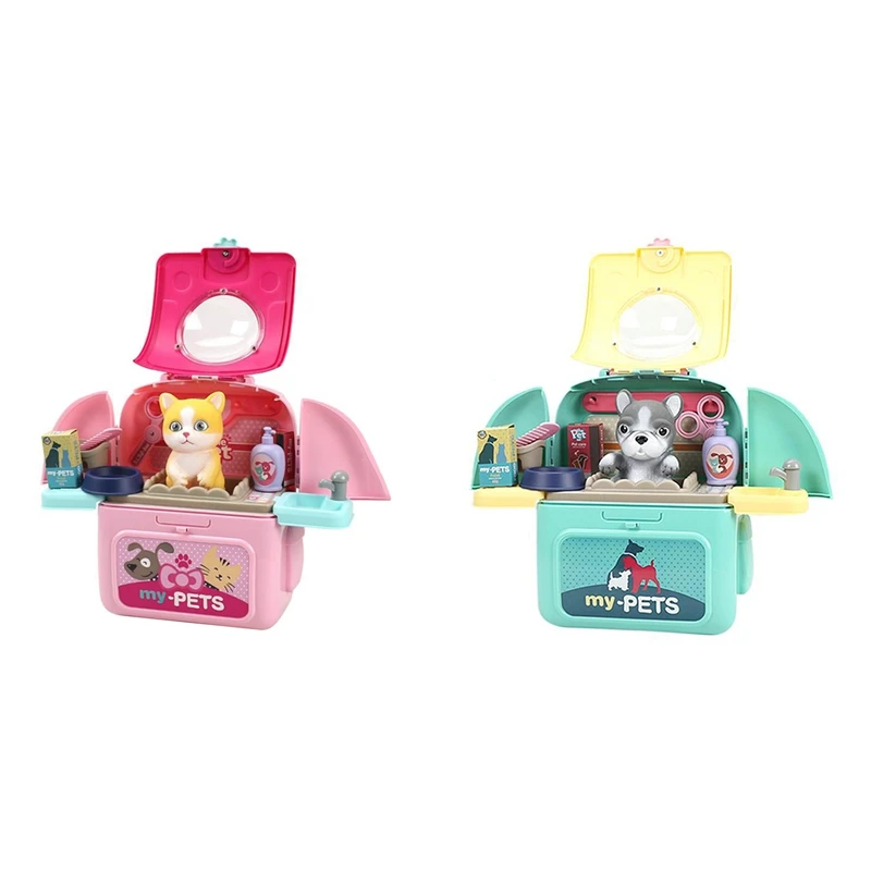 Animals Cartoon Pet Toys Realistic Pet Vet Backpack Pretend Play Toy Veterinarian Kit Cat Dog Care Play Set
Animals Cartoon Pet Toys Realistic Pet Vet Backpack Pretend Play Toy Veterinarian Kit Cat Dog Care Play Set