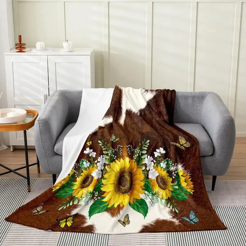 Cow Fur All Season,Bed Blanket Cowhide Sunflower Plush Throw Blanket, for Sofa Couch Kids Farmhouse Flannel Fleece
Cow Fur All Season,Bed Blanket Cowhide Sunflower Plush Throw Blanket, for Sofa Couch Kids Farmhouse Flannel Fleece