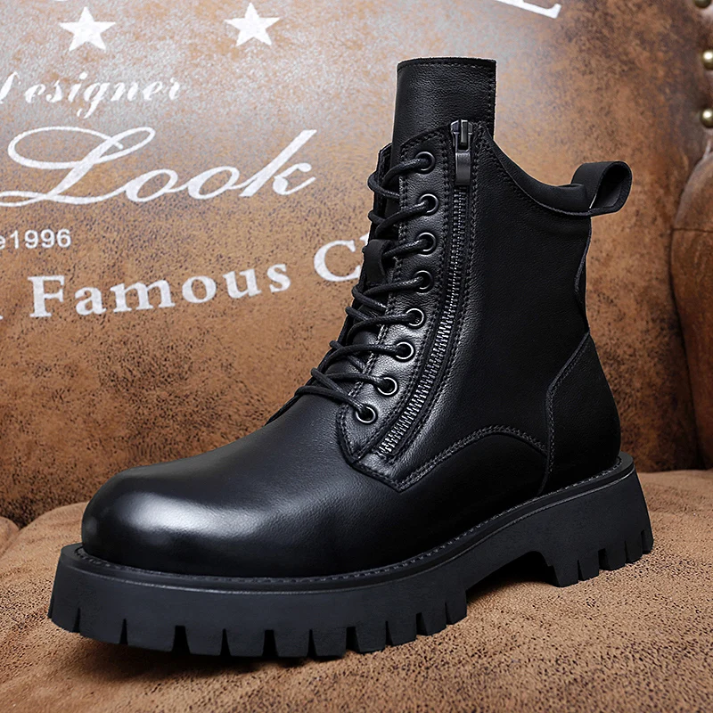 Luxury Brand Genuine Leather Mens Boots 2022 New Thick Bottom All-Match Men Boots Italian Design Men Dress shoes Motorcycle Shoe
Luxury Brand Genuine Leather Mens Boots 2022 New Thick Bottom All-Match Men Boots Italian Design Men Dress shoes Motorcycle Shoe