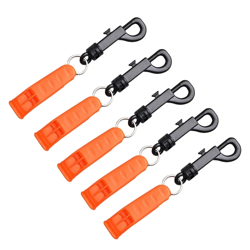 5 Pcs Emergency Whistle Safety Survival Whistles with Hanging Hook Double Tubes Outdoor Survival Whistle for Hiking Camp
5 Pcs Emergency Whistle Safety Survival Whistles with Hanging Hook Double Tubes Outdoor Survival Whistle for Hiking Camp