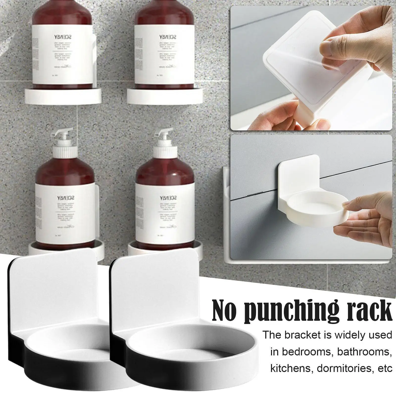 Bathroom Self Adhesive Shower Bottle Holder Round Wall Kitchen Spice Soap Tray Bottle Storage Support Dispenser Floating M3F0
Bathroom Self Adhesive Shower Bottle Holder Round Wall Kitchen Spice Soap Tray Bottle Storage Support Dispenser Floating M3F0