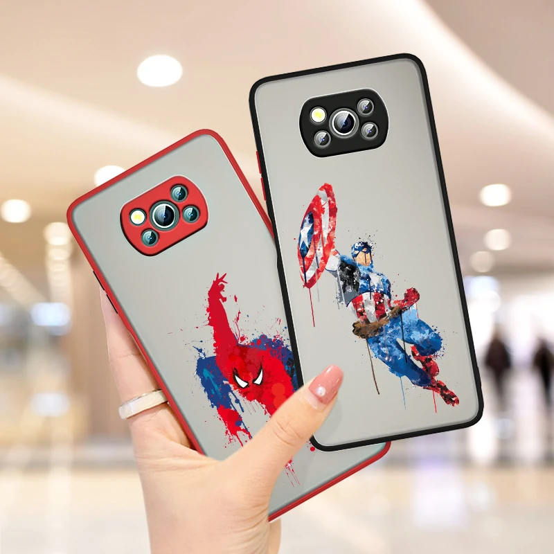 America Captain Avengers For Xiaomi Poco X3 GT NFC M3 Mi 11 10 Ultra Pro Note10 Lite CC9E Frosted Translucent Phone Case
America Captain Avengers For Xiaomi Poco X3 GT NFC M3 Mi 11 10 Ultra Pro Note10 Lite CC9E Frosted Translucent Phone Case