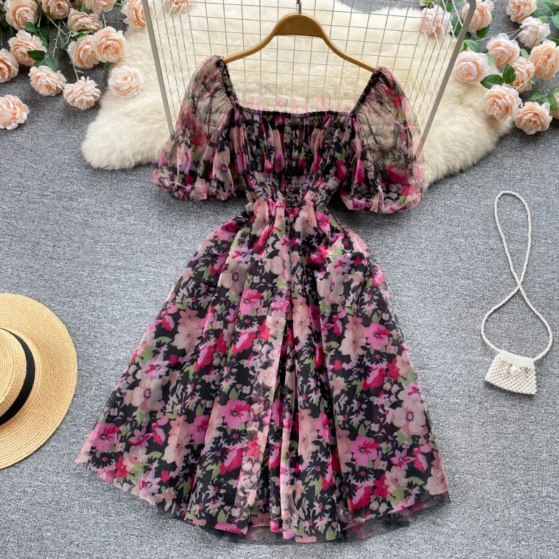 A Line Sweet Dresses Splice Mesh Floral Print Women Summer 2022 Slim Elastic Waist Square Neck Gentle Ladies Vestidos Mujer
A Line Sweet Dresses Splice Mesh Floral Print Women Summer 2022 Slim Elastic Waist Square Neck Gentle Ladies Vestidos Mujer
