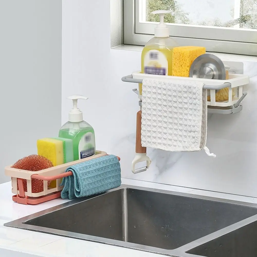 1 PCS Multi Purpose Sponge Shelf Creative Towel Rack With Hooks Punch Free Wall Mounted Kitchen Storage Holder
1 PCS Multi Purpose Sponge Shelf Creative Towel Rack With Hooks Punch Free Wall Mounted Kitchen Storage Holder
