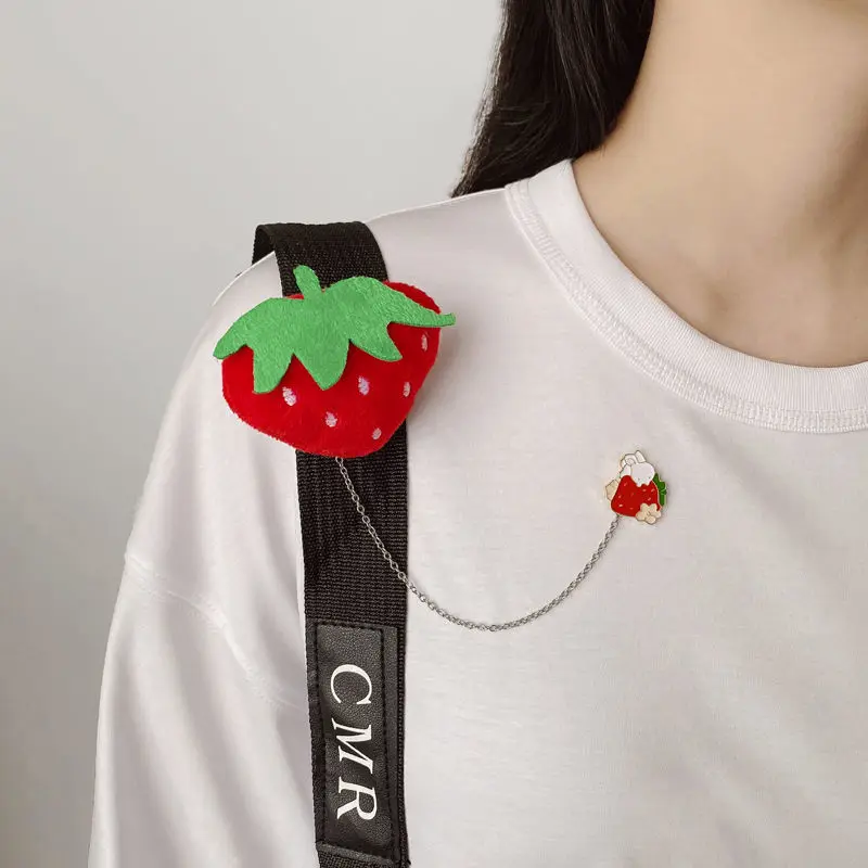 Strawberry Bunny Brooch Pin Insignia Plush Chain Chest Badges Decor Clothing Lightweight Jewelry Accessories
Strawberry Bunny Brooch Pin Insignia Plush Chain Chest Badges Decor Clothing Lightweight Jewelry Accessories