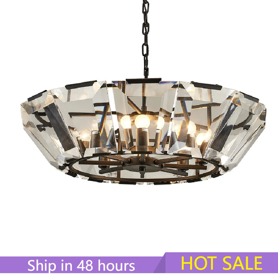 Черная винтажная роскошная люстра в скандинавском стиле, Хрустальные потолочные светильники для гостиной, столовой, художественное украшение
Черная винтажная роскошная люстра в скандинавском стиле, Хрустальные потолочные светильники для гостиной, столовой, художественное украшение