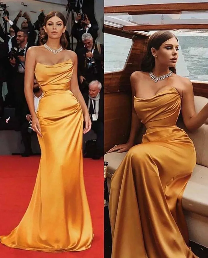 Robe Soiree Custom Made Women Wear Long Prom Dresses Sexy Strapless Cocktail Party Formal Red Carpet Celebrity Gowns
Robe Soiree Custom Made Women Wear Long Prom Dresses Sexy Strapless Cocktail Party Formal Red Carpet Celebrity Gowns