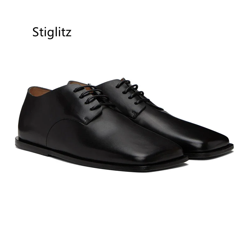 Black Leather Shoes for Men Square Toes Lace Up Flats Casual Business Men's Shoes Cattlehide Oxfords Male Wedding Work Shoes
Black Leather Shoes for Men Square Toes Lace Up Flats Casual Business Men's Shoes Cattlehide Oxfords Male Wedding Work Shoes