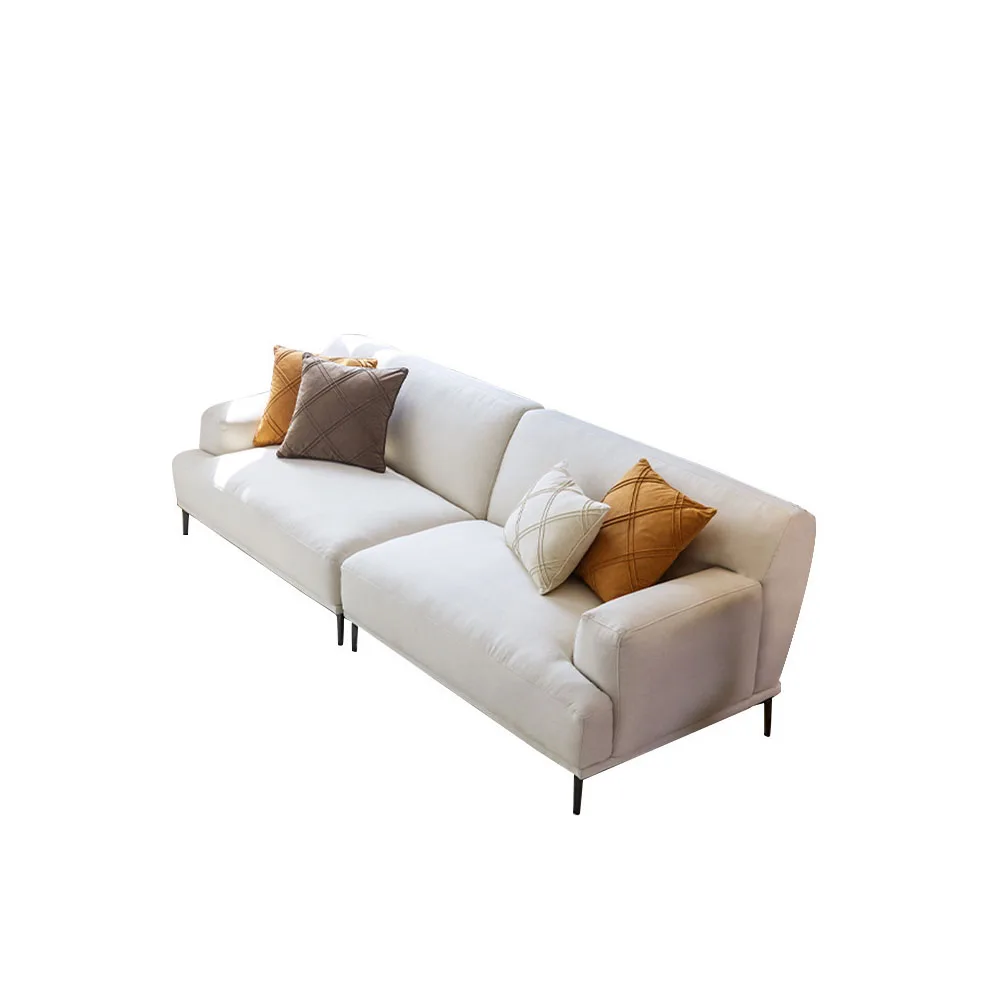 

105/180/210/240cm Long Sofa Straight Row Down Filling Fabric Art Timber Framing Extra Thick Seat Cushion Furniture