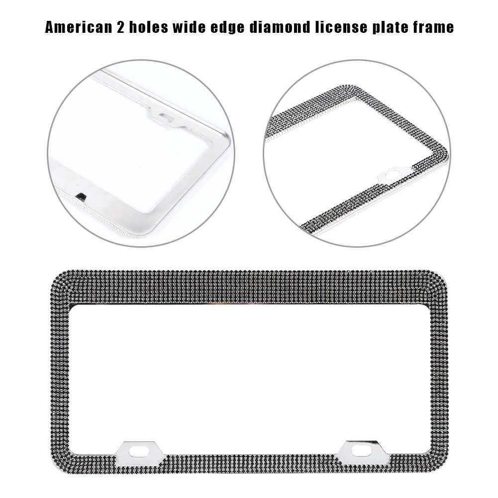 Crystal RhineStone US Car License Tag Cover Class A Diamond Die Casting Stamping Personalized License Plate Frame 360X160X20mm
Crystal RhineStone US Car License Tag Cover Class A Diamond Die Casting Stamping Personalized License Plate Frame 360X160X20mm