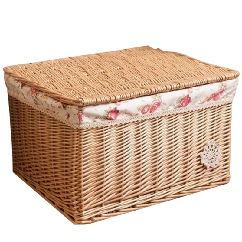 Rattan Storage Box With Lid Seagrass Woven Storage Basket Handmade Basket Cosmetic Wicker Container
Rattan Storage Box With Lid Seagrass Woven Storage Basket Handmade Basket Cosmetic Wicker Container