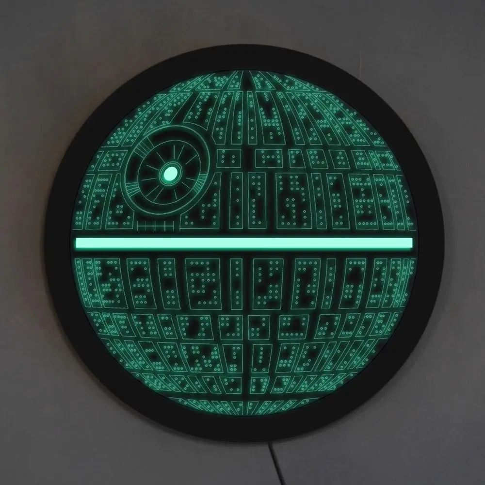 Death Star 3D Optical Illusion LED Neon Sign Board Fictional Mobile Space Station LED Illuminated Display Night Light Room Decor
Death Star 3D Optical Illusion LED Neon Sign Board Fictional Mobile Space Station LED Illuminated Display Night Light Room Decor