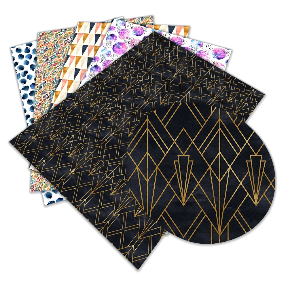 Mysterious Geometric Pattern Printed Cross Grain Faux Leather 22*30cm A4 for DIY Jewelry Earring Craft Decoration Making
Mysterious Geometric Pattern Printed Cross Grain Faux Leather 22*30cm A4 for DIY Jewelry Earring Craft Decoration Making