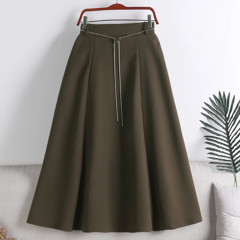 High-Waisted Solid Color A-Line Thick юбка женская All-Match Retro Mid-Length Office Lady Casual Dropshipping 
High-Waisted Solid Color A-Line Thick юбка женская All-Match Retro Mid-Length Office Lady Casual Dropshipping