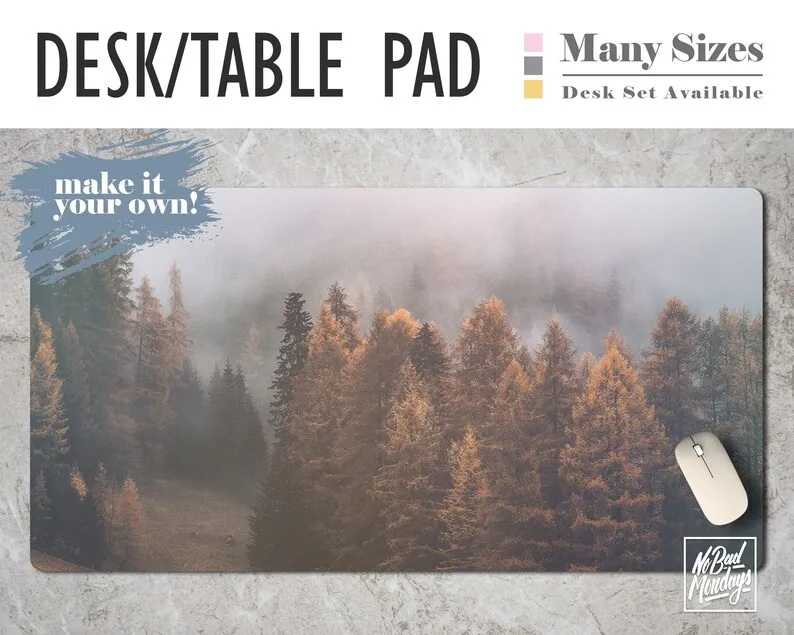 Red Forest, Fall Trees Print Desk Mat, Available Custom Monogram - 3 Sizes - High Quality Digital Print, Extended Mouse Pad - De
Red Forest, Fall Trees Print Desk Mat, Available Custom Monogram - 3 Sizes - High Quality Digital Print, Extended Mouse Pad - De